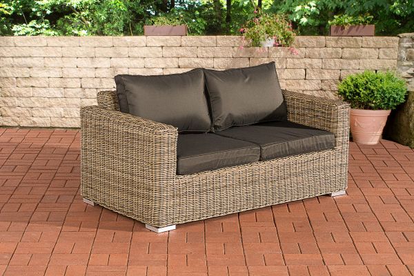 2er-Sofa Bilbao / Madeira Anthrazit natura