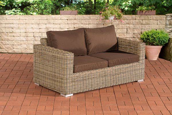 2er-Sofa Bilbao / Madeira Terrabraun natura
