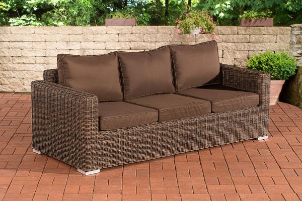 3er-Sofa Bilbao / Madeira Terrabraun braun-meliert