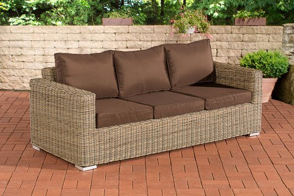 3er-Sofa Bilbao / Madeira Terrabraun natura