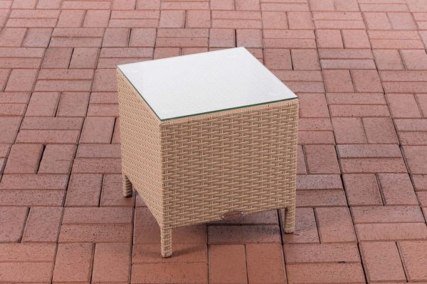 Beistelltisch Vilato Flachrattan sand