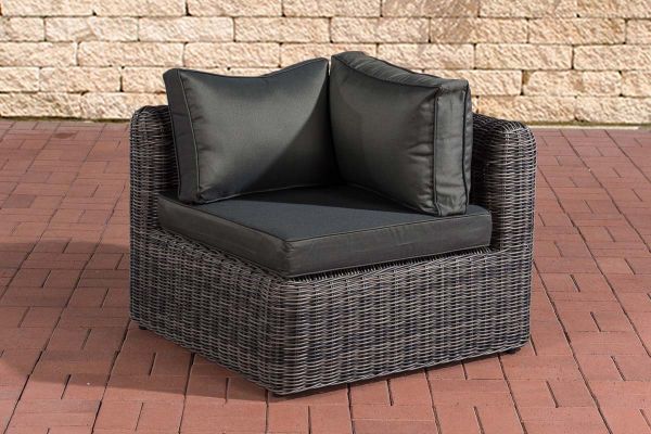 Eck-Sofa Marbella Anthrazit grau-meliert
