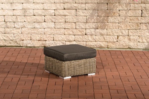Fußhocker Ariano 56x56cm Anthrazit natura