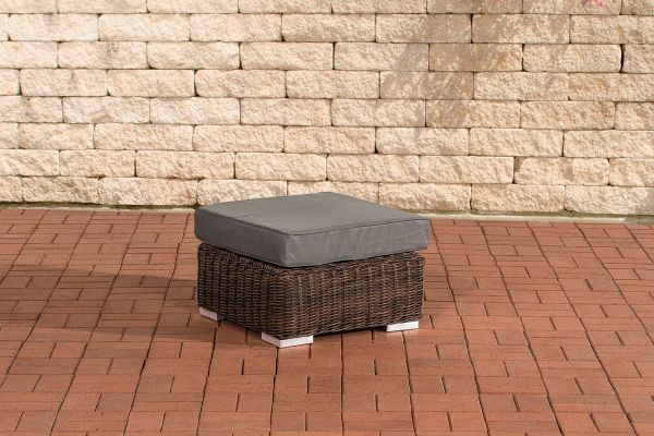 Fußhocker Ariano 56x56cm Eisengrau braun-meliert