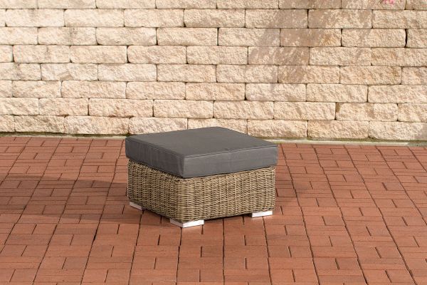 Fußhocker Ariano 56x56cm Eisengrau natura
