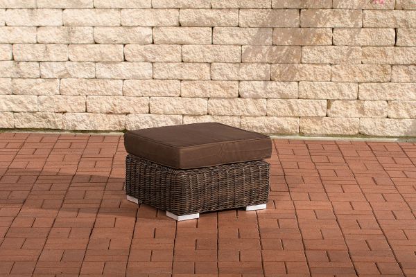 Fußhocker Ariano 56x56cm Terrabraun braun-meliert