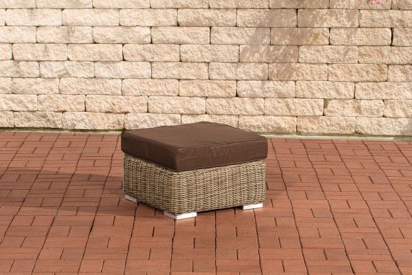 Fußhocker Ariano 56x56cm Terrabraun natura