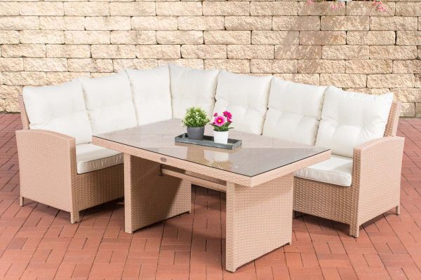 Gartengarnitur Bermeo Cremeweiss sand