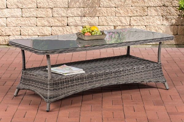 Glastisch Pandora 160 x 80 grau-meliert