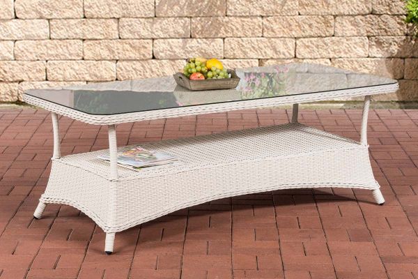 Glastisch Pandora 160 x 80 perlweiß