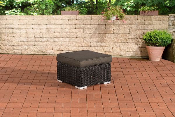 Hocker Bilbao / Madeira Anthrazit schwarz