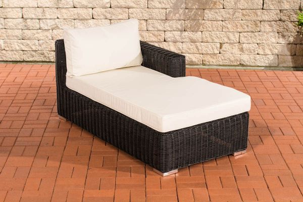 Recamiere Tessera Creme schwarz