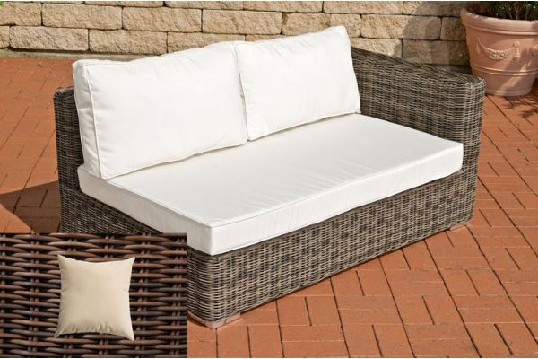 Seitenelement Links Barcelona Cremeweiss 5mm braun-meliert