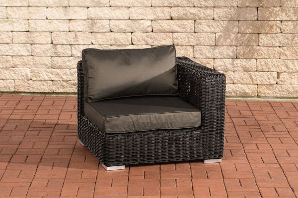 Seitenelement links Ariano 84x84cm Anthrazit schwarz