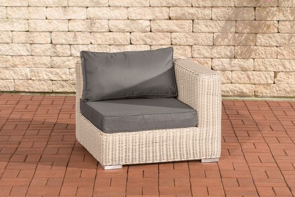 Seitenelement links Ariano 84x84cm Eisengrau perlweiß