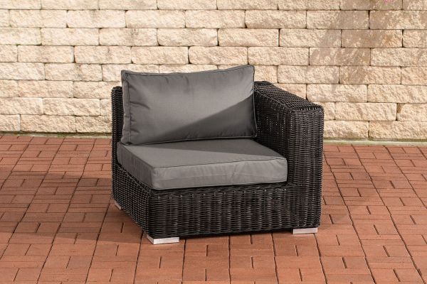 Seitenelement links Ariano 84x84cm Eisengrau schwarz