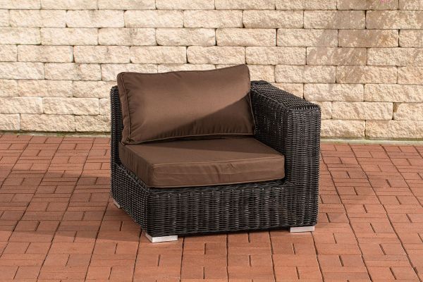 Seitenelement links Ariano 84x84cm Terrabraun schwarz
