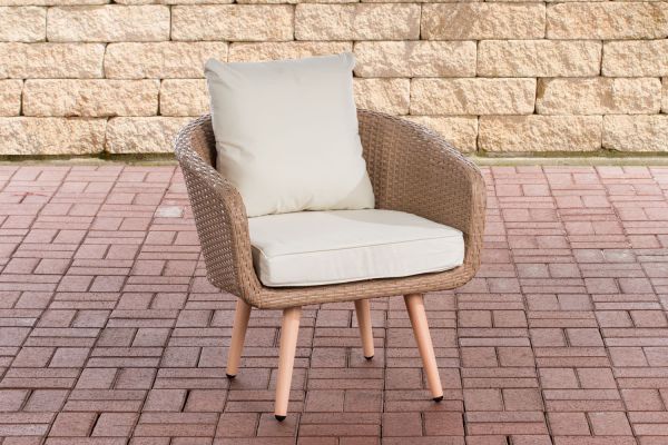 Sessel Ameland Flach cremeweiß 45 cm (Hellbraun) sand