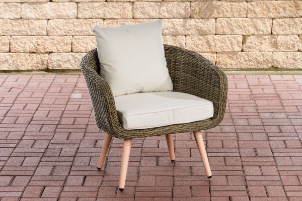 Sessel Ameland Rund cremeweiß 45 cm (Hellbraun) natura