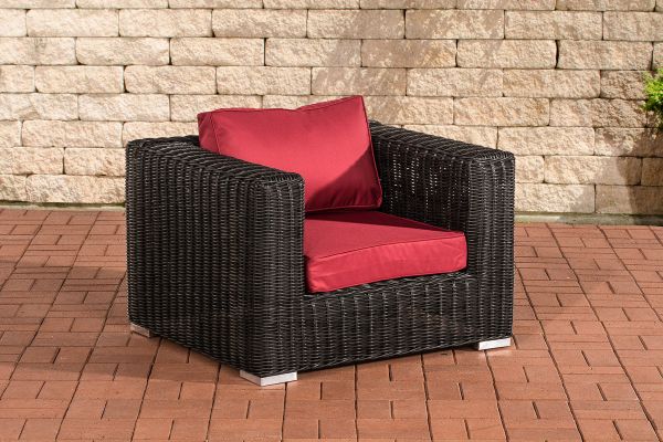 Sessel Ariano 94x84cm Rubinrot schwarz