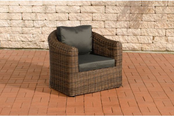 Sessel Bergen Anthrazit 5mm braun-meliert