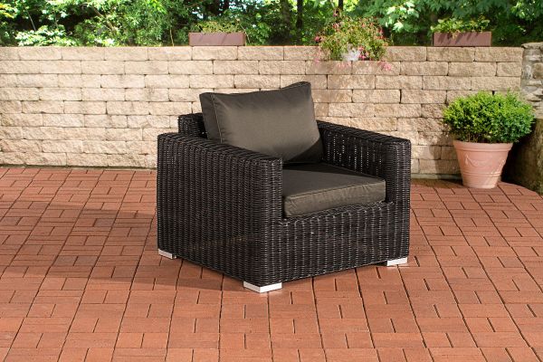 Sessel Bilbao / Madeira Anthrazit schwarz
