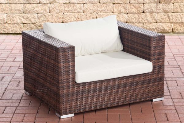 Sessel Casablanca cremeweiß braun-meliert