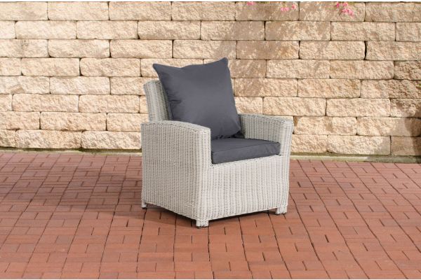 Sessel Fisolo Eisengrau 5mm perlweiß