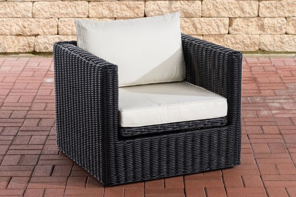 Sessel Tibera 5mm cremeweiß schwarz