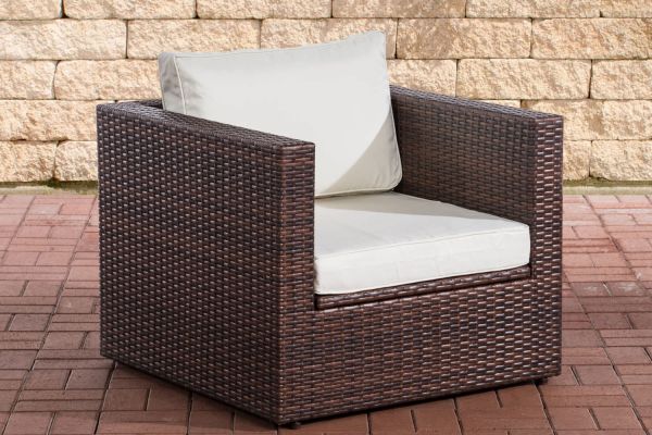 Sessel Tibera cremeweiß braun-meliert