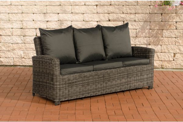 Sofa 3er Fisolo Anthrazit 5mm grau-meliert