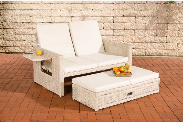 Sofa Ancona Cremeweiss 5mm perlweiß