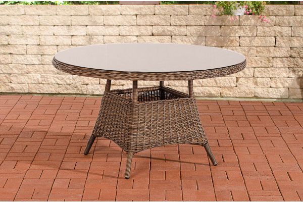 Stavanger Polyrattan Tisch 5mm braun-meliert