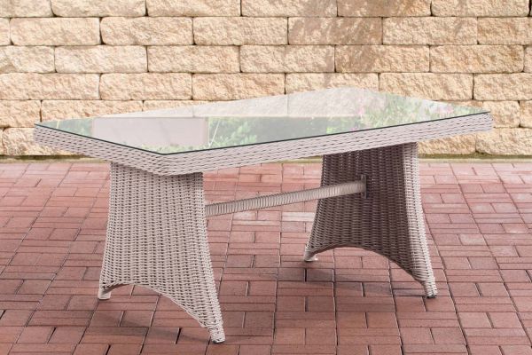 Tisch Sorano / Siena 5mm perlweiß