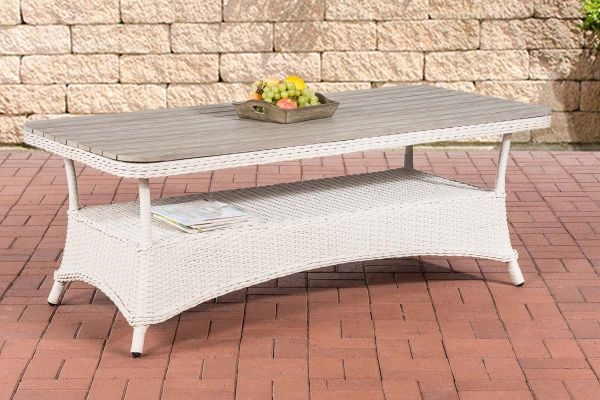 WPC-Tisch Pandora 160x80 perlweiß