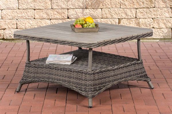 WPC-Tisch Pandora 80x80 grau-meliert